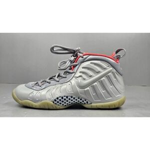 Nike Little Posite Pro‎ Foamposite Sneakers GS  6.5Y Pure Platinum 644792-005
